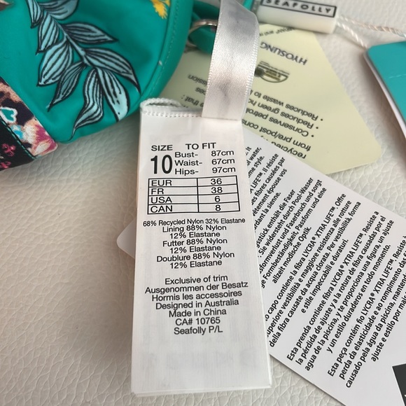 NWT Seafolly water garden bikini top - Picture 7 of 9